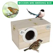 Wooden Bird Breeding Box Cage Parrot Budgie Nesting House Lovebirds Finch waxwi