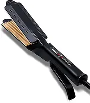 Hair Crimpers for Fluffy Hairstyle Crimpers Hair with Anti Static Ceramic Hair Crimper Adjustable Temperature, Dual Voltage, Hair Crimpers for Women Girls (Color : Black, Size : One Size)
