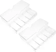 MOLUCKFU 2 Pack Plastic Poker Chips Tray Organiser Cover 100 Chips Storage Container
