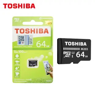 東芝存儲卡 M203 16GB 32GB SDHC 高速 100MB/S 64GB 128GB Micro SD 卡 U