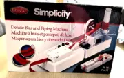 Simplicity deluxe bias & piping machine # 881469001 new in original box jill 43