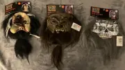 VINTAGE KMART TOTALLY GHOUL SOFT VINYL MASK WITH HAIR 3 styles - BRAND NEW