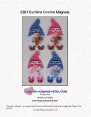 Bedtime Gnome Magnets- Plastic Canvas Pattern or Kit