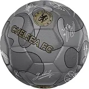 Chelsea FC Signature 32 Panel Football (UK Size: 5) (Silver)