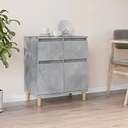 Sideboard Concrete Grey, 60x35x70 cm, Engineered Wood Storage Cabinet with Drawers for Kitchen, Dining Room
