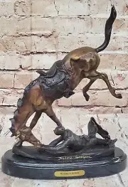 FREDERIC REMINGTON LARGE "WICKED PONY" BRONZE SCULPTURE HOT CAST HOME FIGURINE