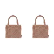 2x Bambury HiLo Tote Bag Bloom Travel/Shopping Carry All Handbag 48x38cm Toffee