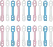 Windproof Buckle, 20 Washing Lines Hooks, Clothes Fixed Hook, Silicone Strips Hanger, Non-Slip Fixed Buckle Laundry Accessories for Home and Clothes