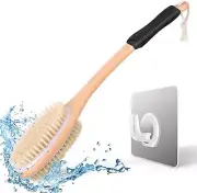 KIPRITII Ergonomically Back Scrubber for Shower - Double-Sided Back Brush Long H