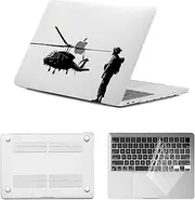 HLAAJJX for MacBook Air M4 M3 M2 15 inch Case 2025 2024 2023 A2941 A3114 A3241 Retina/Touch ID,Hard Shell Laptop Cover Protector & Keyboard Cover for MacBook Air 15",Airplane & Soldier