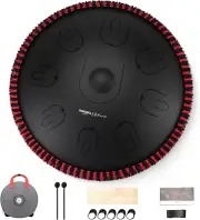 Steel Tongue Drum Handpan 14 Inches 17 Notes in D Minor Handpan Drum Percussion