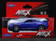 Welly NEX Models 1:38 Diecast Pull Back Cars Nissan Skyline GTR34 BLUE
