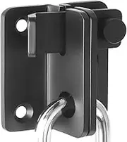 ZiYuya Flip Latch Gate Latches Slide Bolt Latch Safety Door Lock Catch for Barn Cabinet Garden Bathroom Garage Window Sliding Door Shed Lock (Black - Right Open, S 45 * 40MM)