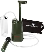 PRO - 0.01 Micron Water Purifier. Comes with Assembled with Internal Filters (Carbon, Membrane), Free Carry Bag, Attachable Water Cup + 2 Cotton Pre-Filters No chemicals. Removes Dirt, Bacteria, Chlorine, Heavy Metals and Other Contami ..