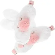 Beaupretty 2pcs Cute Plush Rabbit Ear Eye Mask for Light Blocking Sleep Mask with Elastic Strap Travel Accessory for Comfortable Sleep the Go