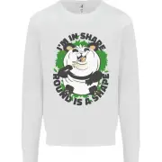 Panda Bear Funny Overweight Fat Humour Kids Sweatshirt Jumper