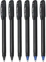 Pentel Energel Rollerball Pen - BL417R - ECO 96% Recycled - Black & Blue Ink - Stationery Stationary - Pack of 6
