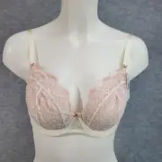 Wacoal B Tempt'd Bra Vanica Peach/Beige Underwired Lace 951261 Womens Size 34DD
