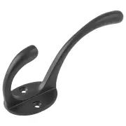 11cm Plain Hat &amp; Coat Hook, Matte Black