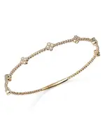 Bloomingdale's Fine Collection Diamond Cluster Beaded Bangle Bracelet in 14K Yellow Gold, 0.40 tcw