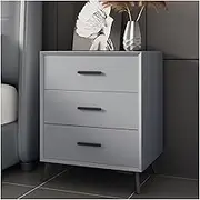 Bedside Furniture, Bedside Table with 3 Drawers, Narrow Wooden Accent Table, Drawer Unit with Sturdy Base for Bedroom, Student Dorm, Cupboards, Children's Room (Light Grey)