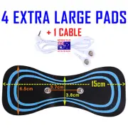 Omron compatible ELECTRODE TENS PADS CABLE WIRE LEAD CORD + 4 EXTRA LARGE PADS