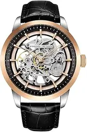 [DAOLVEN] Pagani Design 1638 Men's Skeleton Automatic Watches 43MM Dial Genuine Leather Strap Waterproof Fashion Casual Hollow Self Winding Mechanical Wrist Watch, Black Gold, strap