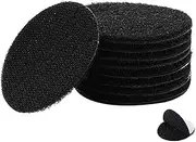 Heavy Duty Hook and Loop Dots, Self Adhesive Dots Tapes,Sticky Back Coins Dots, Round Sticky Adhesive Pads,Black Self Adhesive Coins for School, Home, Office (12 Pack,Round 50mm