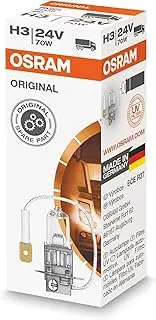 OSRAM 64156 ORIGINAL H3, halogen headlamp, 64156, 24V truck, folding carton box (1 unit)