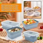 4Pcs Silicone Collapsible Meal Prep Container Food Storage Container Food Rosdg