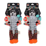 2x Paws & Claws 28x17cm Soft Patchy Pals Sensory Elephant Plush Doll Dog/Pet Toy