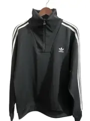 Adidas Originals Men's Size Medium Funnel Neck Track Top Black NWT Trefoil Logo