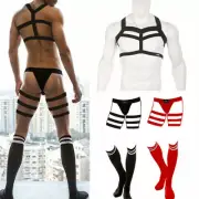 Men Chest Harness Shaper Straps Clubwear Fancy Costume Socks Underwear