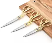 Tailor Scissors With Gold Handle (Pack of: 3) Brand New Stainless Steel
