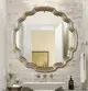 65cm 鏡子 裝飾鏡 圓鏡 壁掛鏡 美式簡約異形浴室鏡 衛生間鏡裝飾鏡 洗漱鏡子復古造型梳妝鏡壁掛 (8.2折)