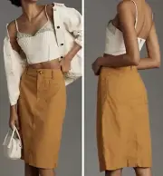 NWT Anthropologie The Colette Skirt by Maeve: Linen Edition, Size XXSP