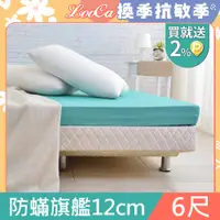 在飛比找PChome24h購物優惠-LooCa法國防蟎防蚊釋壓12cm記憶床墊-加大6尺