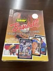 1987 Leaf Baseball Hobby Wax Box - 36 Factory Sealed Packs