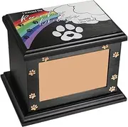 Pet Memorial Keepsake Box for Ashes, Wooden Cremation Urn for Cats and Dogs
