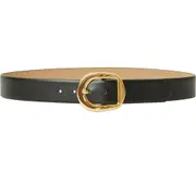 B-Low the Belt Greyson Leather Belt in Black Gold at Nordstrom, Size Small