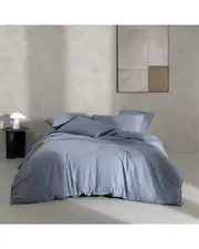 Calvin Klein 300 Thread Count Organic Earth Solid Cotton Sateen Duvet Cover Set