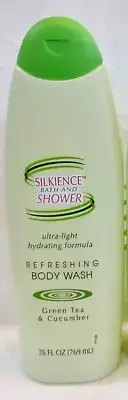 1 Silkience Bath & Shower Refreshing Body Wash Green Tea & Cucumber 26 Oz