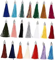 Beatifufu 50pcs DIY Craft Tassel Alloy Cap Tassel Earrings for Handmade Projects