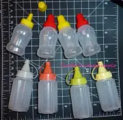 8 plastic bottles empty storage 1 oz craft makeup kitchen container (Y15)