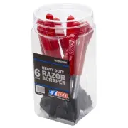 EZRED MS60010PK Heavy Duty Razor Scrapers - 6″ Handle, Jar of 10