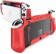 For Nintendo Switch OLED 2021 Console Joy-Con, Mumba TPU Grip 360 Case Dockable