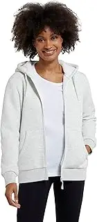 [Mountain Warehouse] Dalton Womens Sherpa Lined Hoodie - Warm & Cosy, Full Zip Sweartshirt with Front Pockets & Drawcord - Best for Spring Summer, Outdoors & Walking