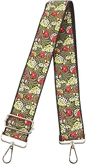 Decorative Adjustable Thick Purse Strap Replacement for Crossbody Handbags Widened Shoulder Strap with Creative Pattern Design for Various Bags