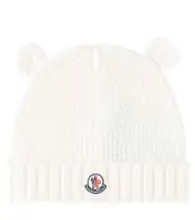 [Moncler Enfant] Moncler Enfant Baby virgin wool beanie Inch 16.5 white