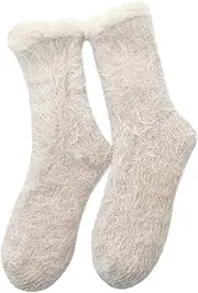 [MOBUTOFU] Warm Floor Socks House Socks Sleep Socks for Women Wool Socks Thicken Warm Socks Thermal Socks Slippers Slipper Socks Thick Socks Womans Socks Black Polyester